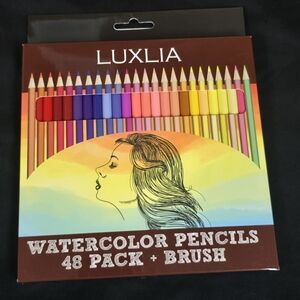 Luxlia Watercolor Pencils 48 Pack with Brush ✏️